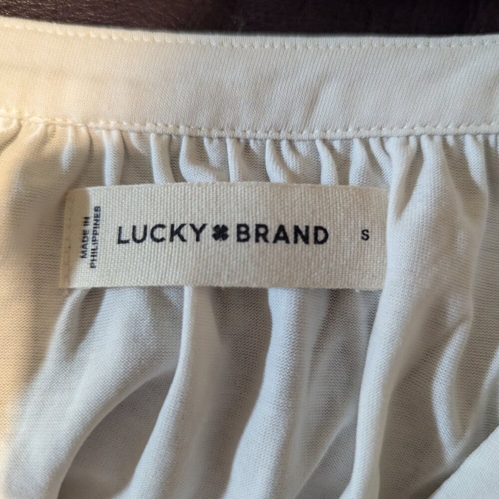 134. Lucky Brand Long Sleeve Loose Fit Top -small - Picture 3 of 4